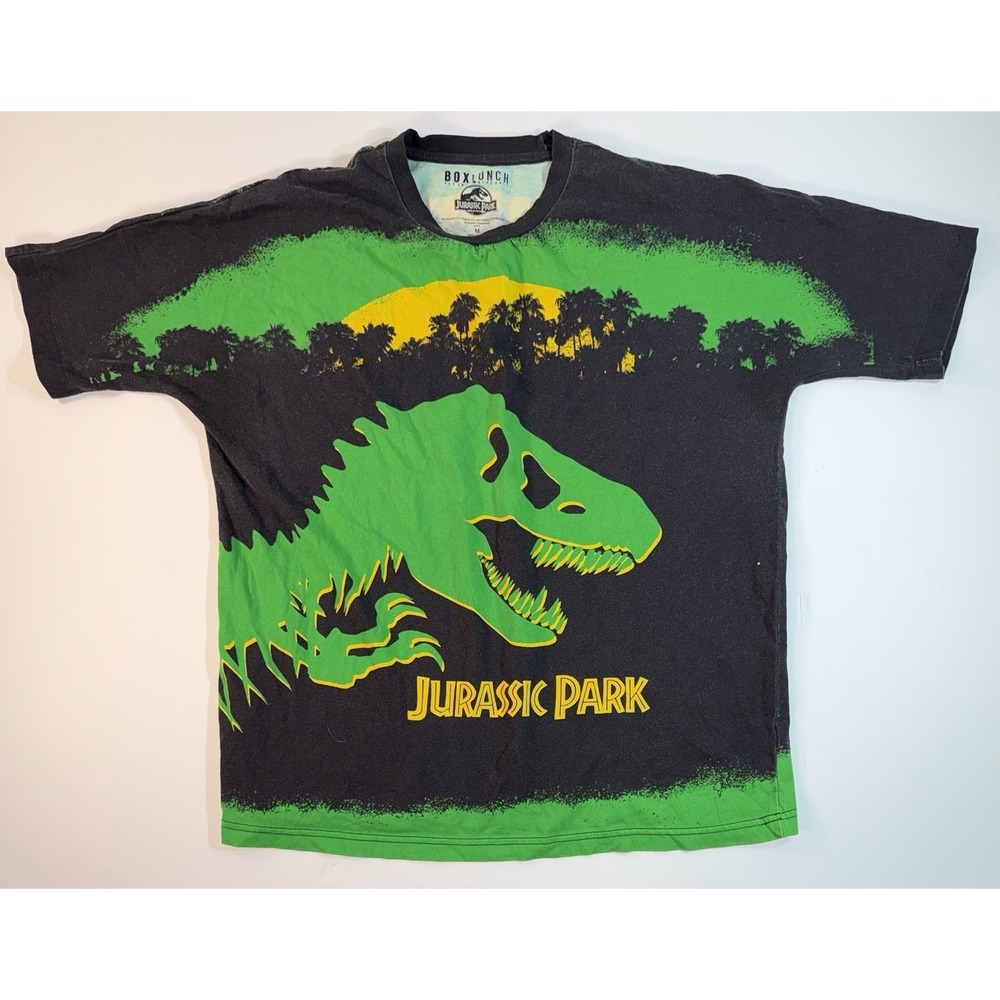 Jurassic Park T Shirt Mens M Black Green Dinosaur Graphic BoxLunch Movie